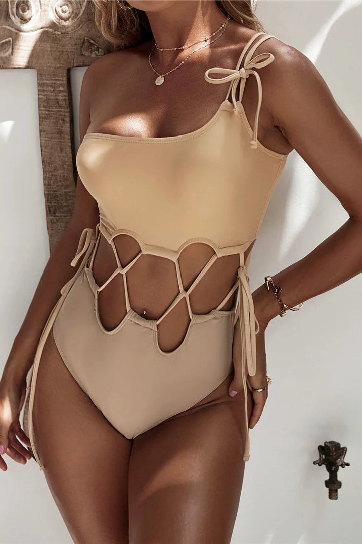 Affordable bikinis Wrap Around One Shoulder Swimwear