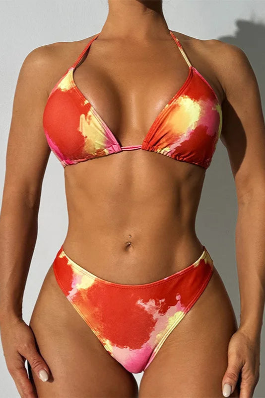 Tie Dye Micro Bikini Set – Vibrant Two-Piece Swimsuit for Beachwear & Swimwear