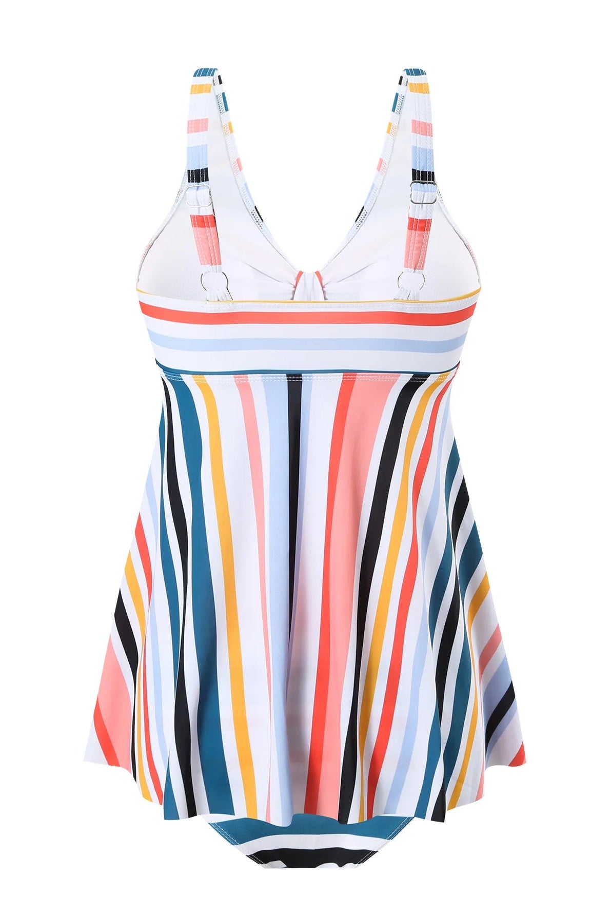 Striped Tankini Set – Two-Piece High Waisted Swimsuit for Women