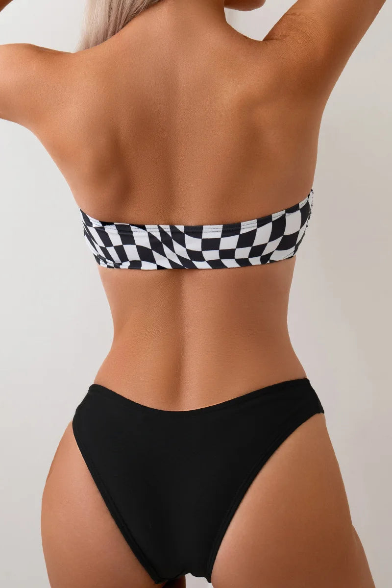 Bandeau Thong Bikini Set – 2 Piece Swimsuit Beachwear