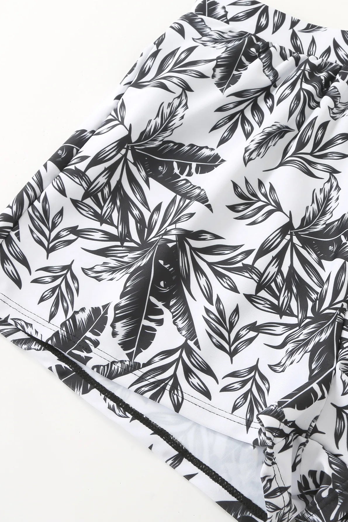 Stylish Print Tankini with Racerback Top & Swim Shorts