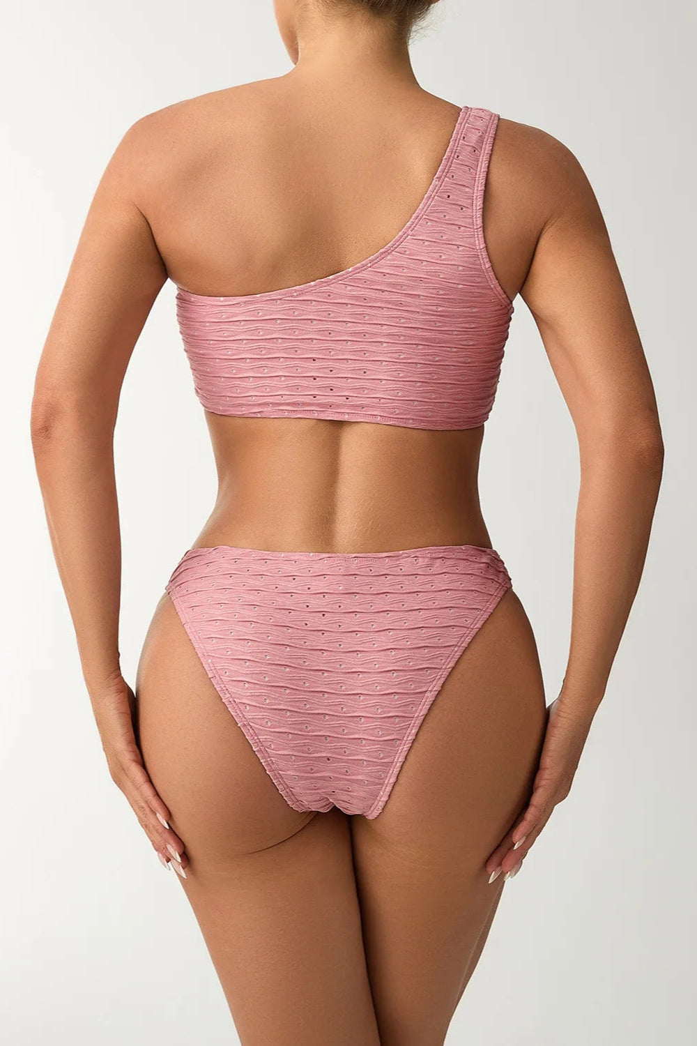 One Shoulder Micro Thong Bikini Set – Brazilian Style Swimwear for Beach & Summer