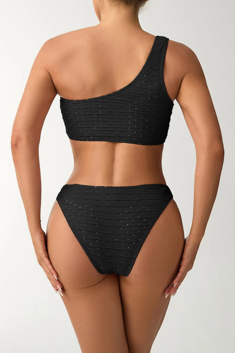 One Shoulder Micro Thong Bikini Set – Brazilian Style Swimwear for Beach & Summer