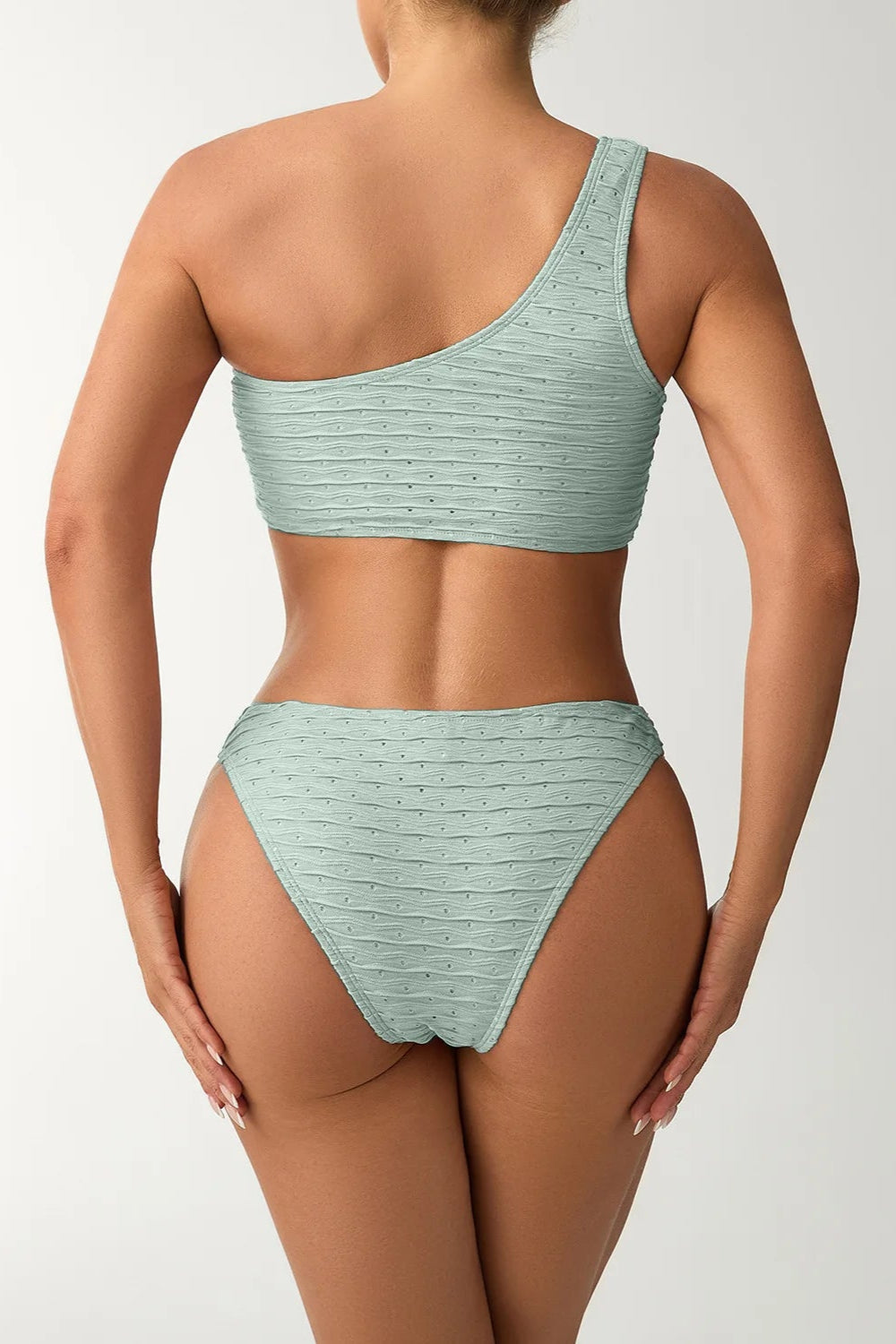 One Shoulder Micro Thong Bikini Set – Brazilian Style Swimwear for Beach & Summer