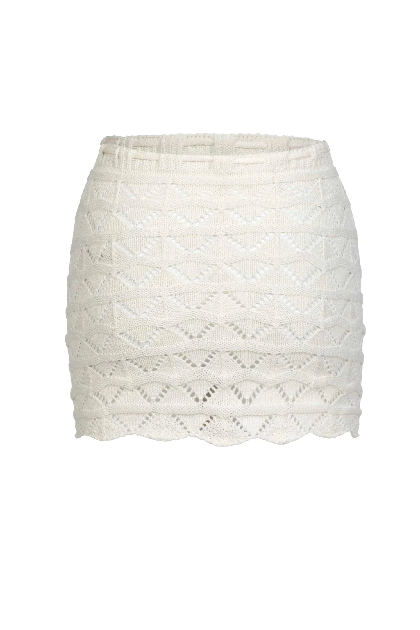 Chic Summer Knit Set – Cut-Out Lapel Top with Lace-Up Mini Skirt Beach Cover-Up
