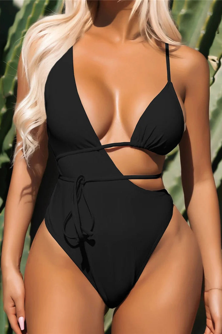 dcostaa Sexy High Leg Asymmetric One Piece Swimsuit