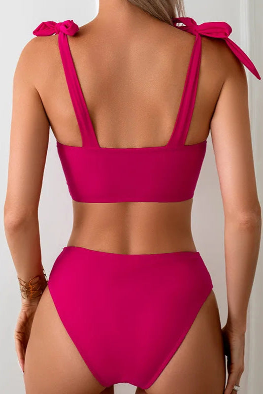 plain Knotted Beach Swimwear