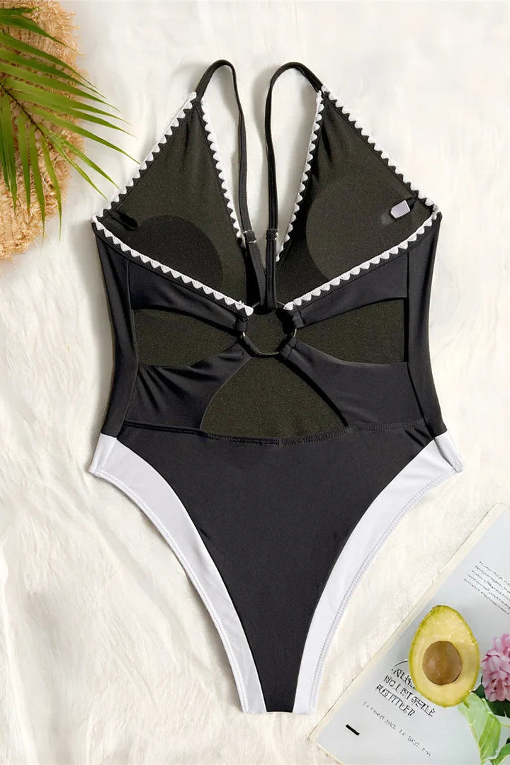 Affordable bikinis Backless Deep V One Piece Sexy Swimsuit