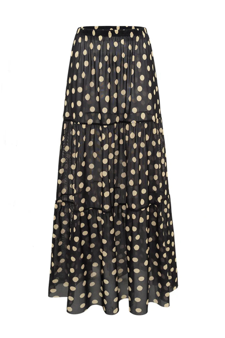 Black polka dot cover up skirt 
