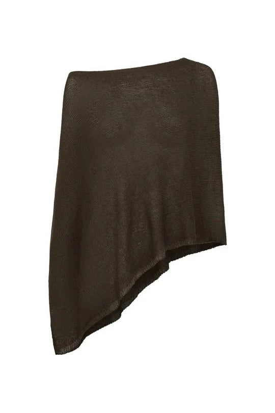 Brown poncho on a white background