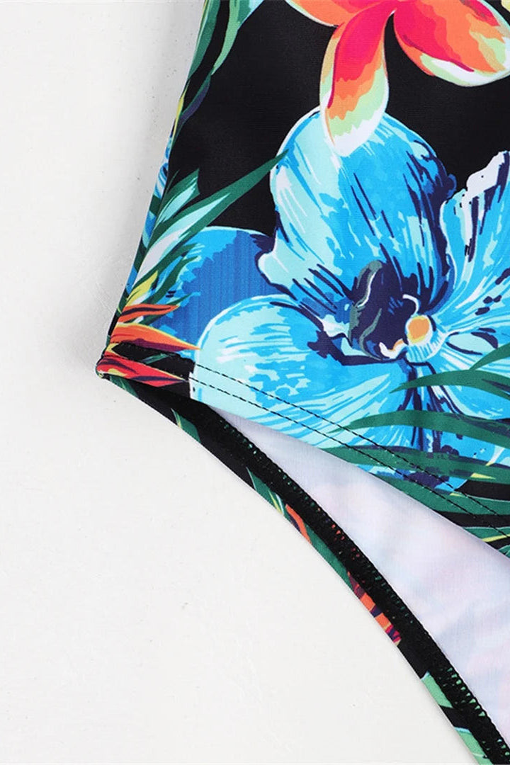 Buy Leaf Print Underwire One Piece 