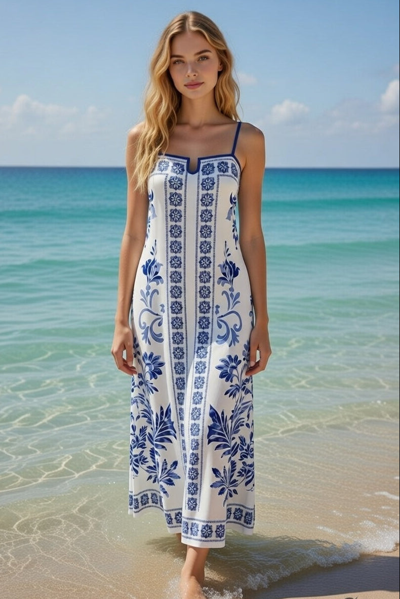 Chic square neck sleeveless crochet tunic perfect for layering over your bikini or one piece swimsuit