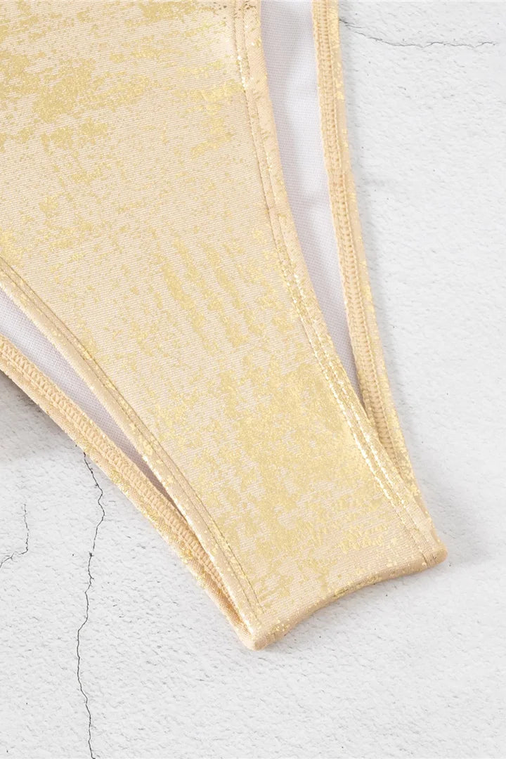 Close-up of a pale yellow bikini bottom