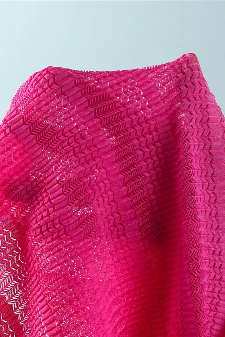 Close-up of a pink textured bikini 