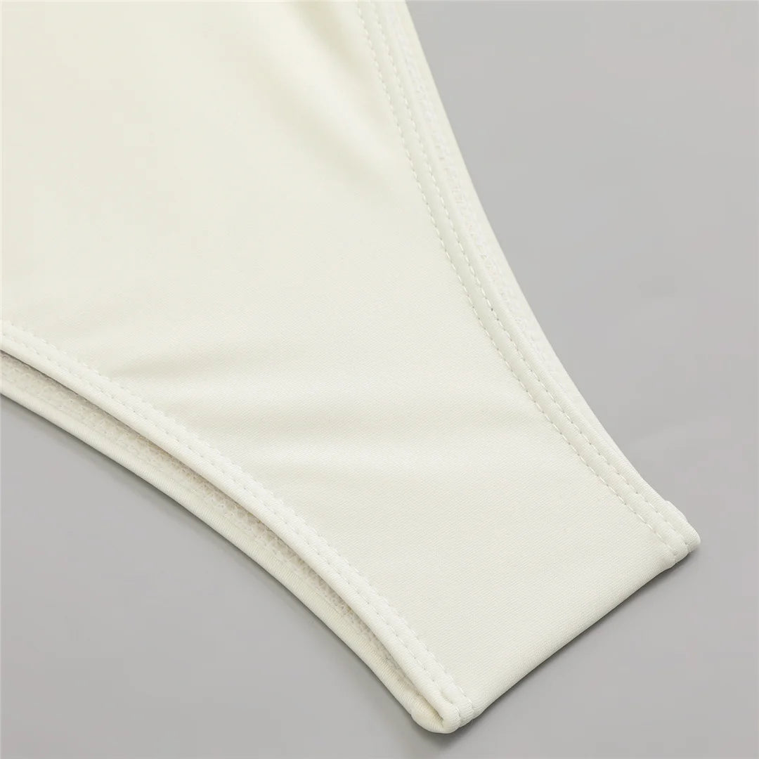 Close up White bikini bottom 