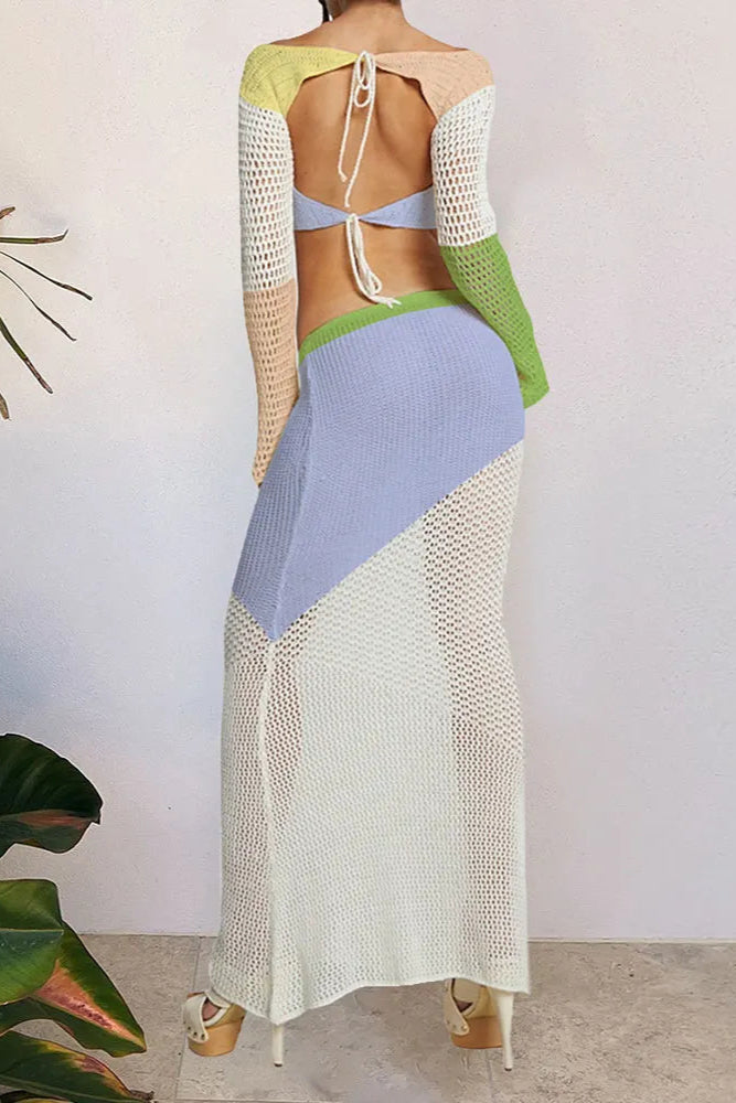 Crochet Set – Tie Top & Skirt 