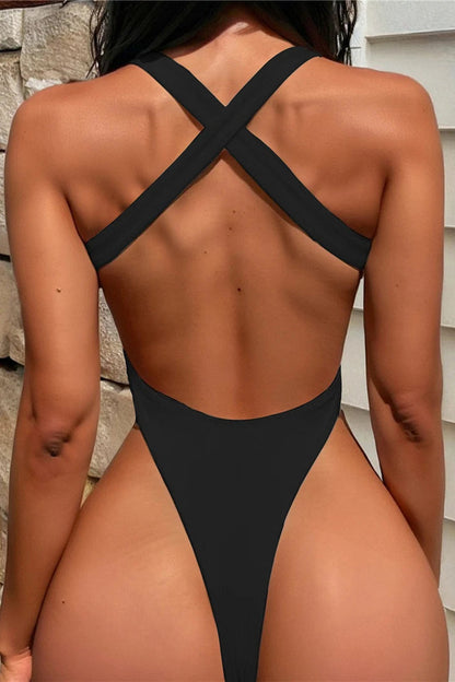 Dcostaa Deep V Thong One Piece Swimsuit