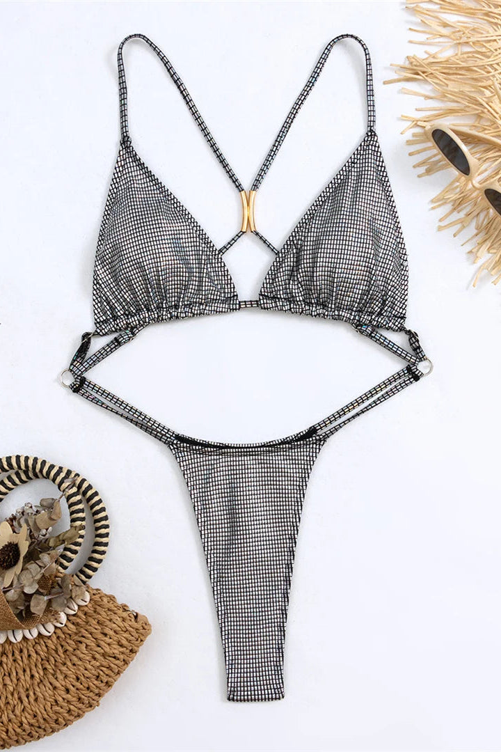 Dcostaa Sexy Glitter Micro One Piece Swim