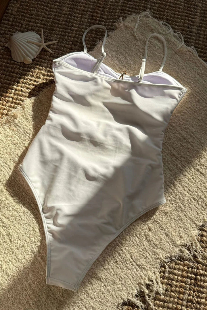 Eye-catching metal starfish details padded one piece