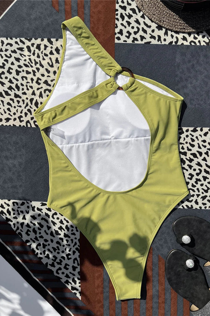 Green padded one piece monokini