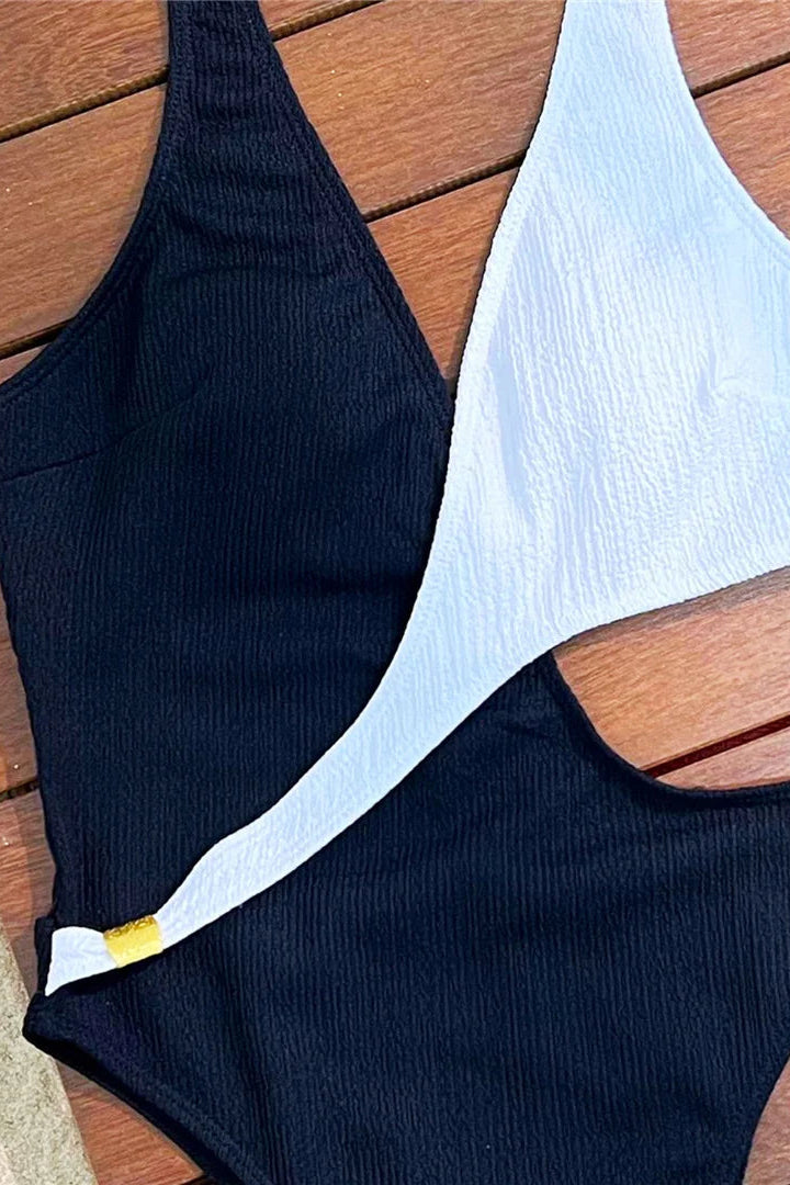  Halter V-Neck One Piece Dcostaa