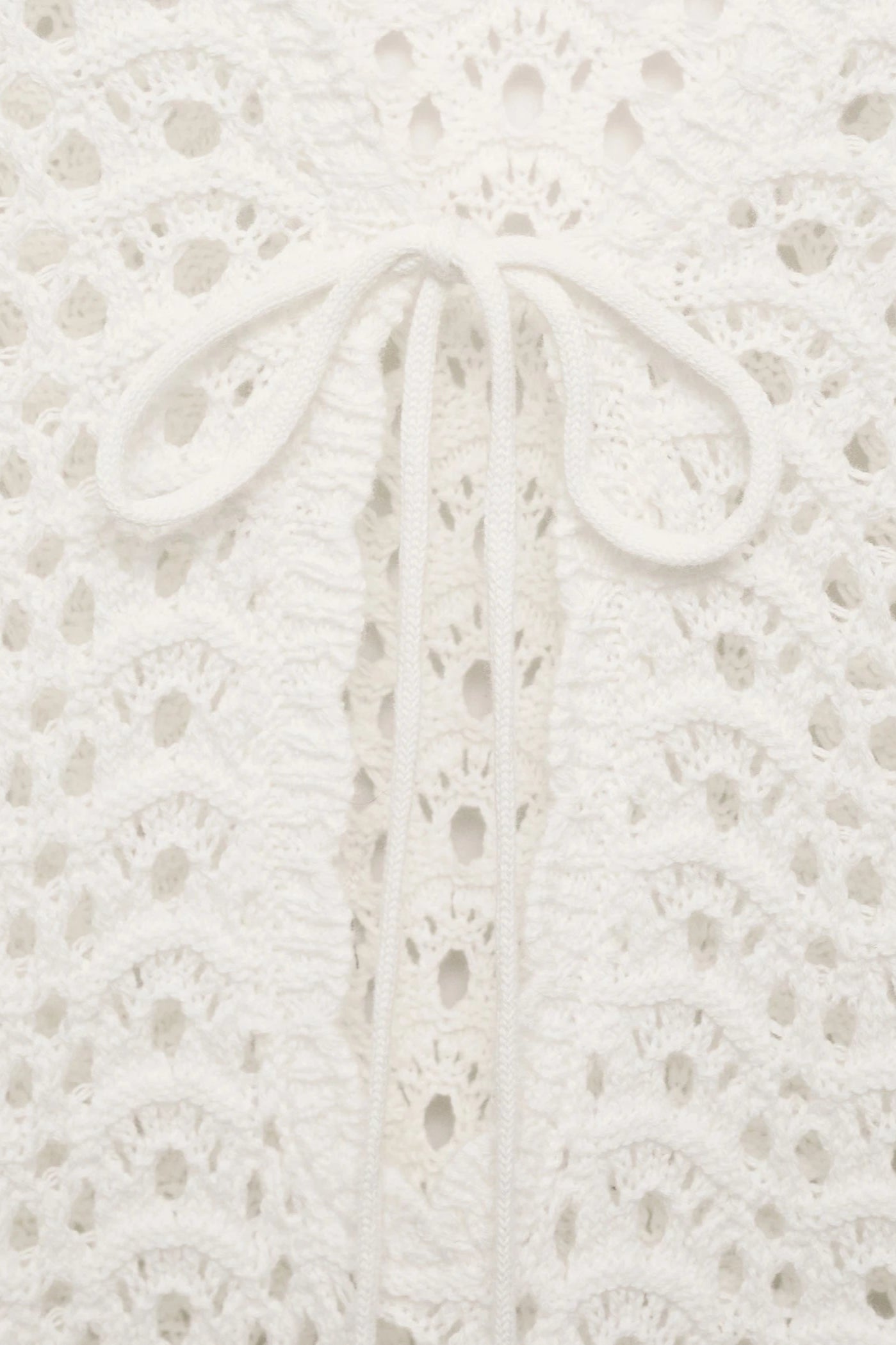 Lace Deep V Knit Mini Dress Swimsuit Cover-Up