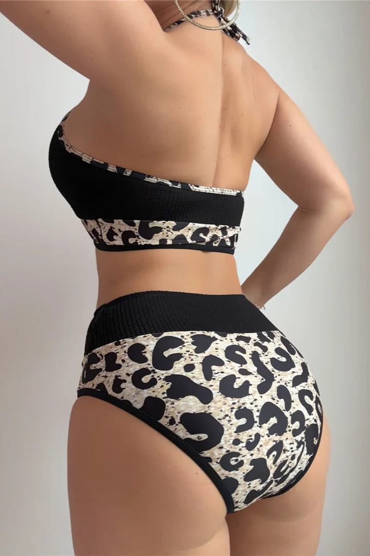 Leopard print bikini set dcostaa swimwear