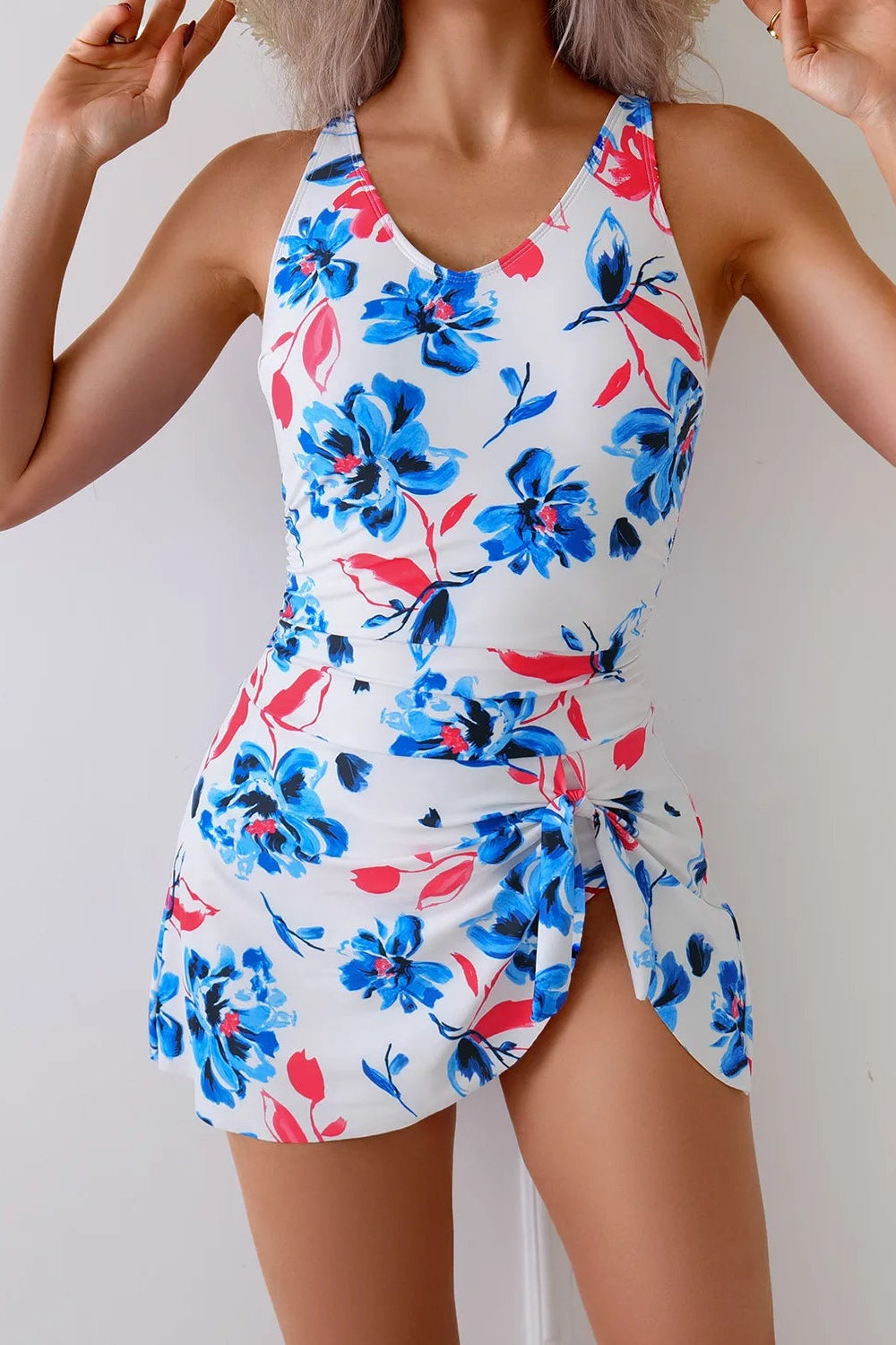 Floral Tummy Control One-Piece Swimsuit – Shaping Monokini Beachwear