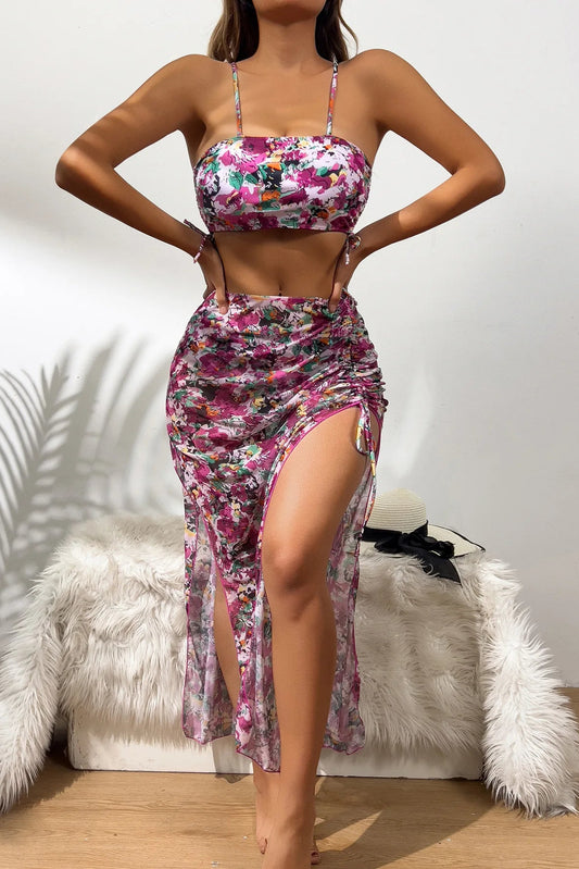 High Waist Bikini with Cover-Up Skirt