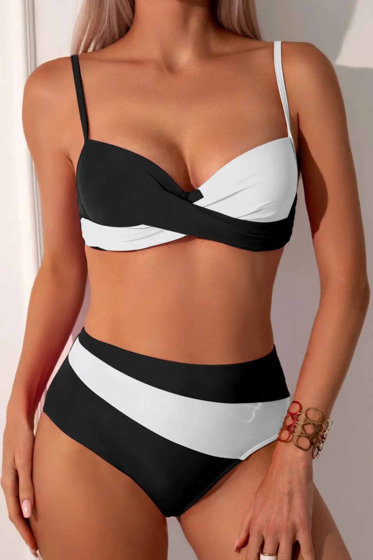 High Waist Push-Up Bikini Set – Sporty Two-Piece Swimwear
