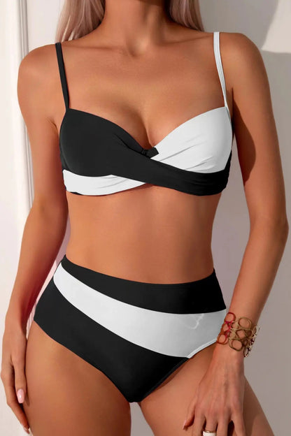 High Waist Push-Up Bikini Set – Sporty Two-Piece Swimwear