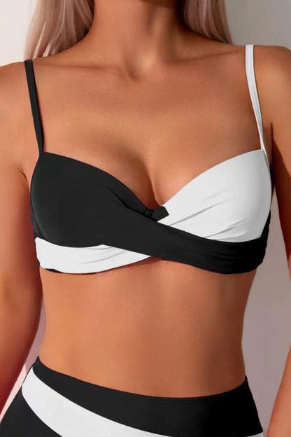 High Waist Push-Up Bikini Set – Sporty Two-Piece Swimwear