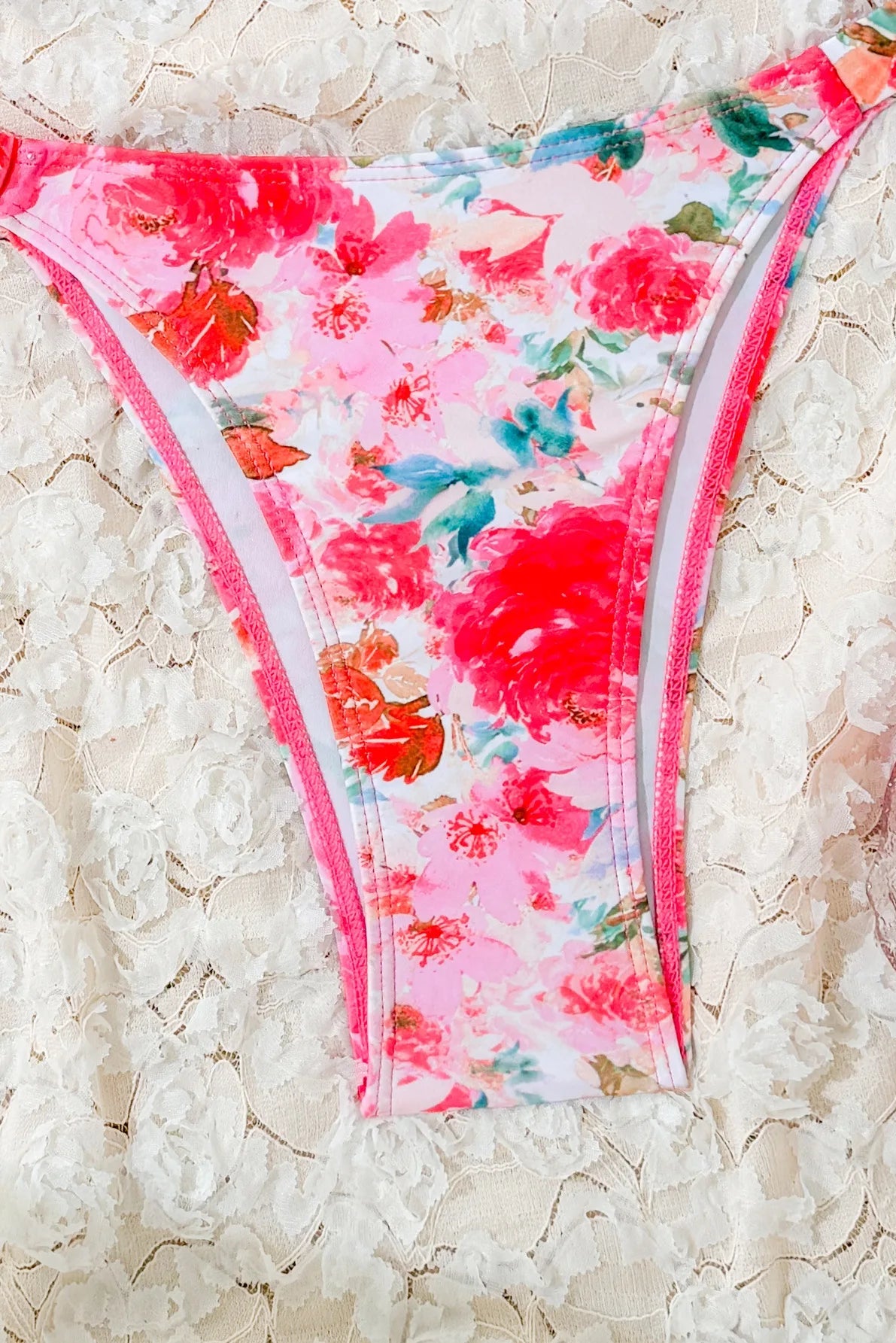 Bandeau Micro Bikini Set – Floral Thong Two-Piece Swimwear