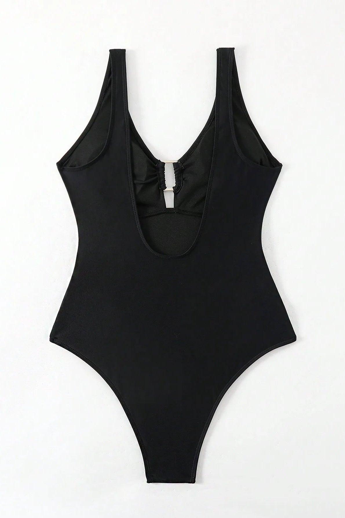 Black Bandage Push-Up  Monokini – Backless One-Piece Swimsuit for Women
