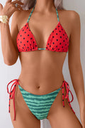Watermelon Dot Brazilian Bikini Set