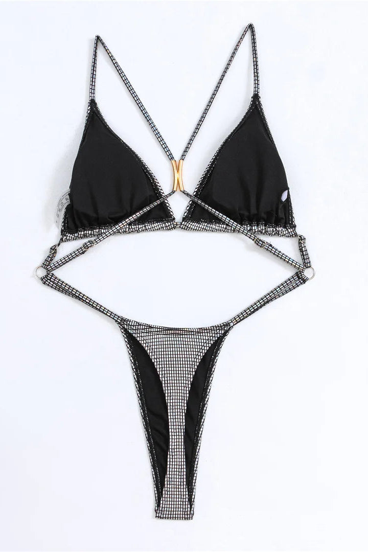 Sexy Glitter Micro One Piece Swim dcostaa