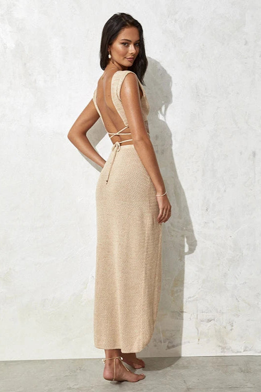 Shop Two-Piece Knit Cover-Up Maxi Dress