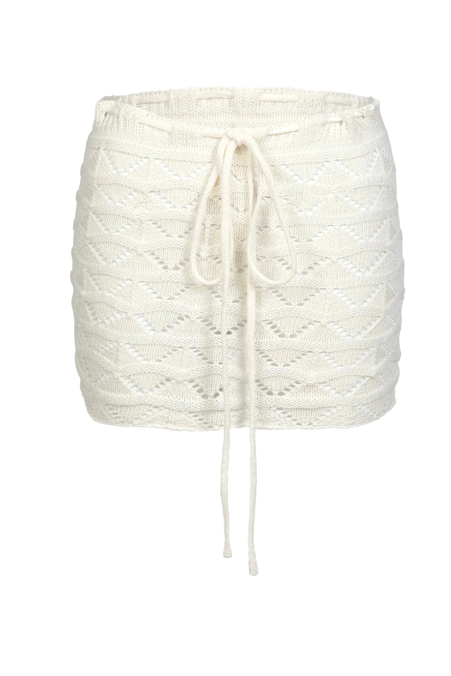 Stylish Knit Cover-Up – Cut-Out Top & Skirt 