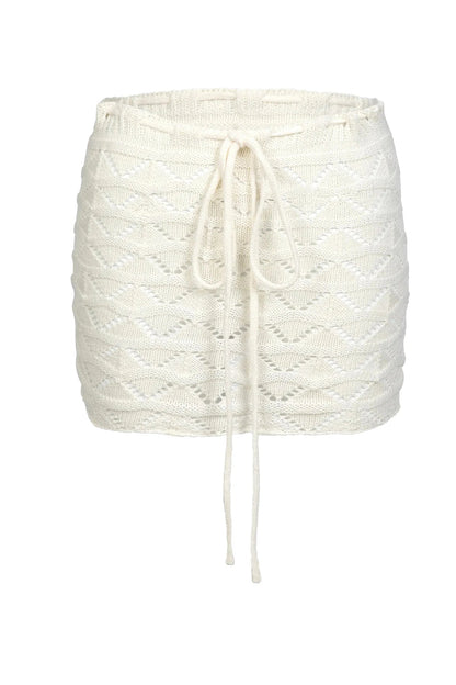 Stylish Knit Cover-Up – Cut-Out Top & Skirt 