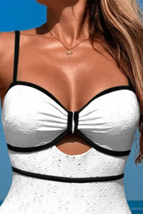 Trendy Swimwear Sexy Cut Out One Piece Swimwear