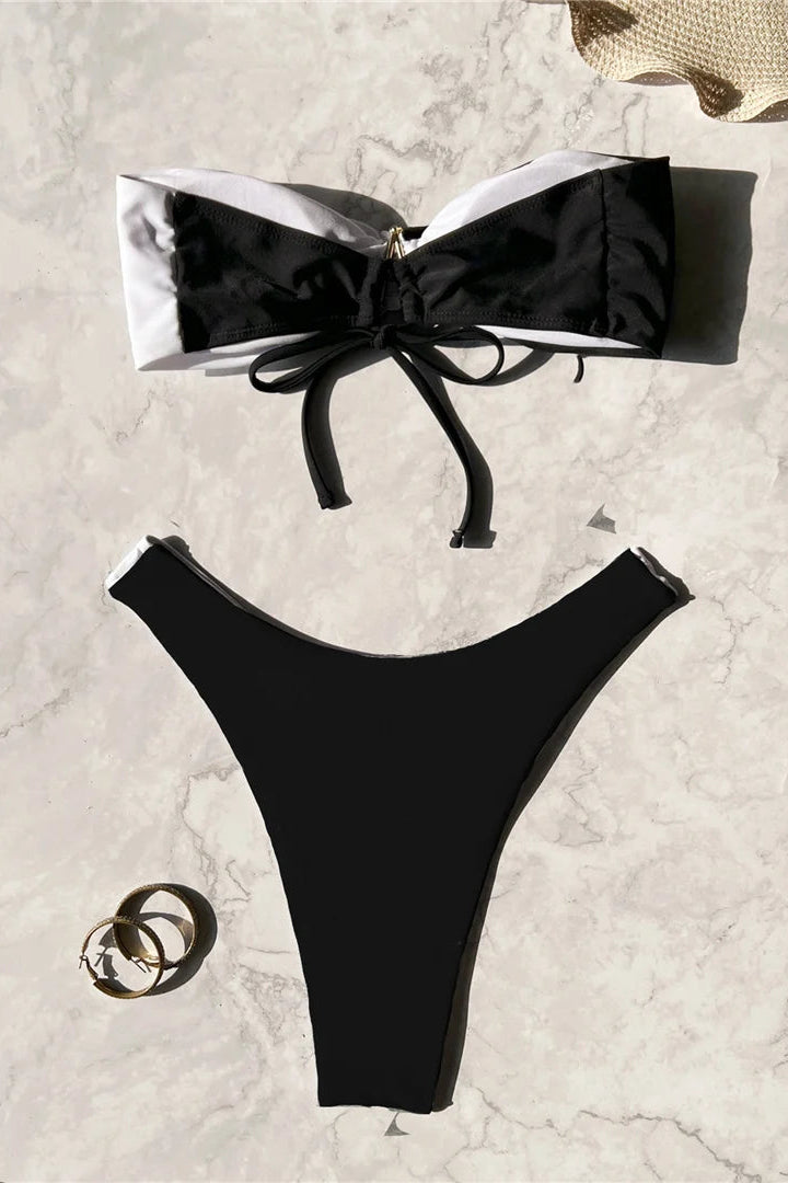 Trendy low-rise bottoms offer a flattering fit and effortless comfort for beach days and poolside lounging.