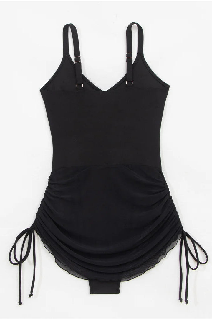  V Neck Mesh Skirt Dcostaa