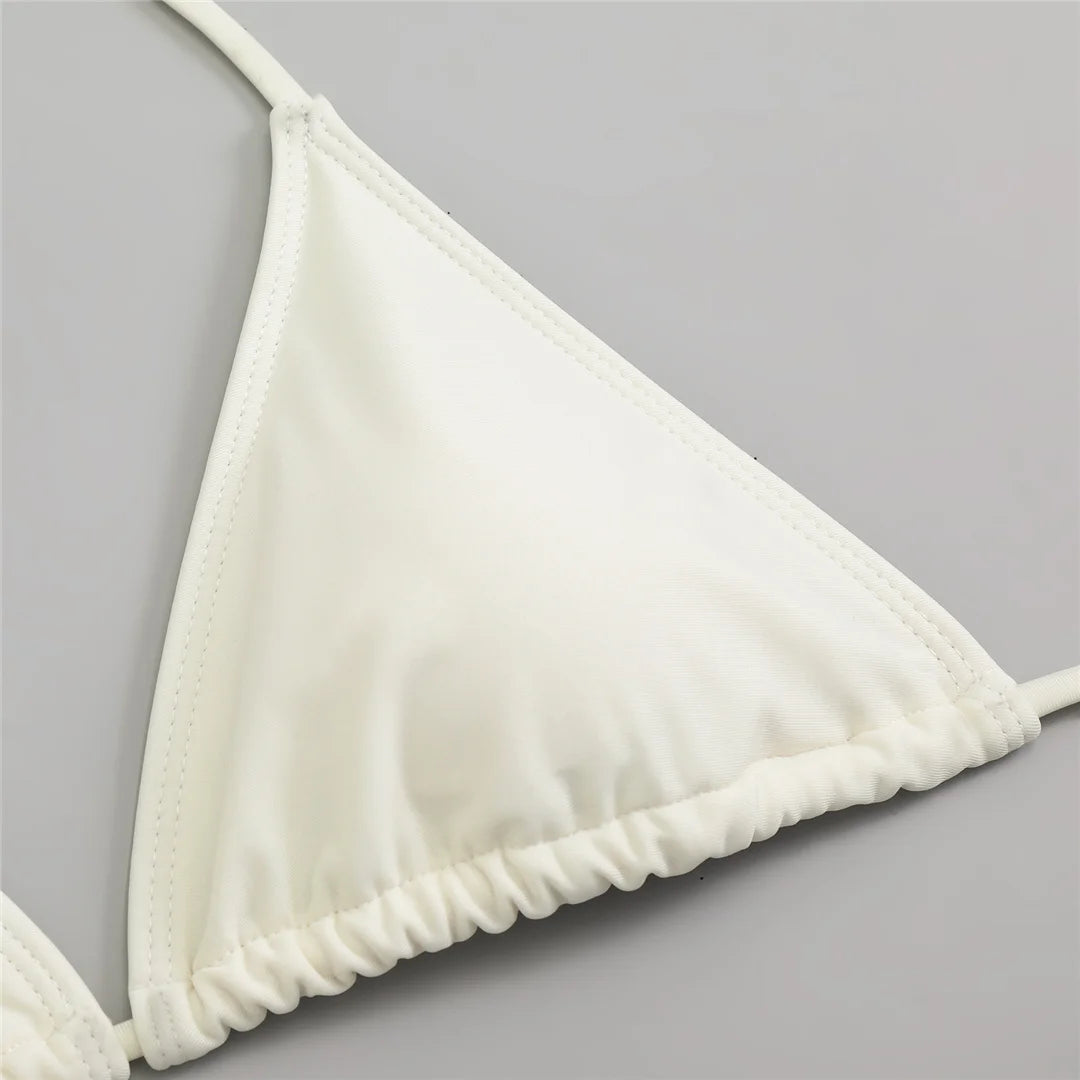 White padded bikini top