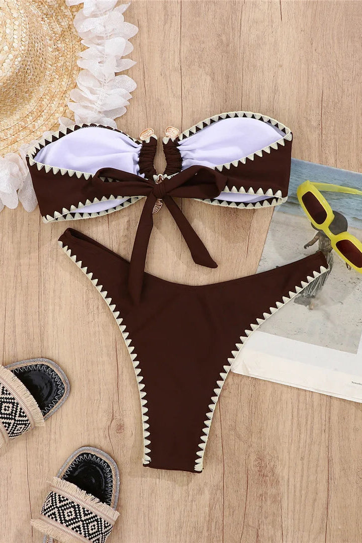Wire-free bikini top with padding