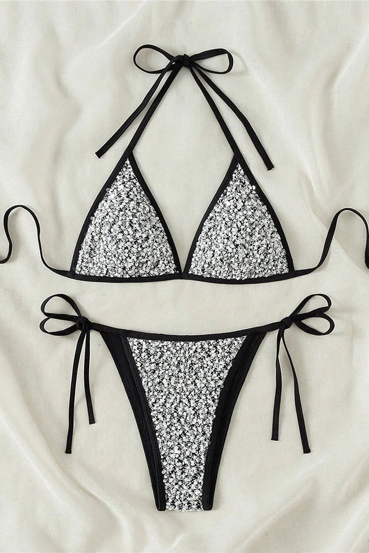 Wire-free bikini top with padding provides gentle shaping,