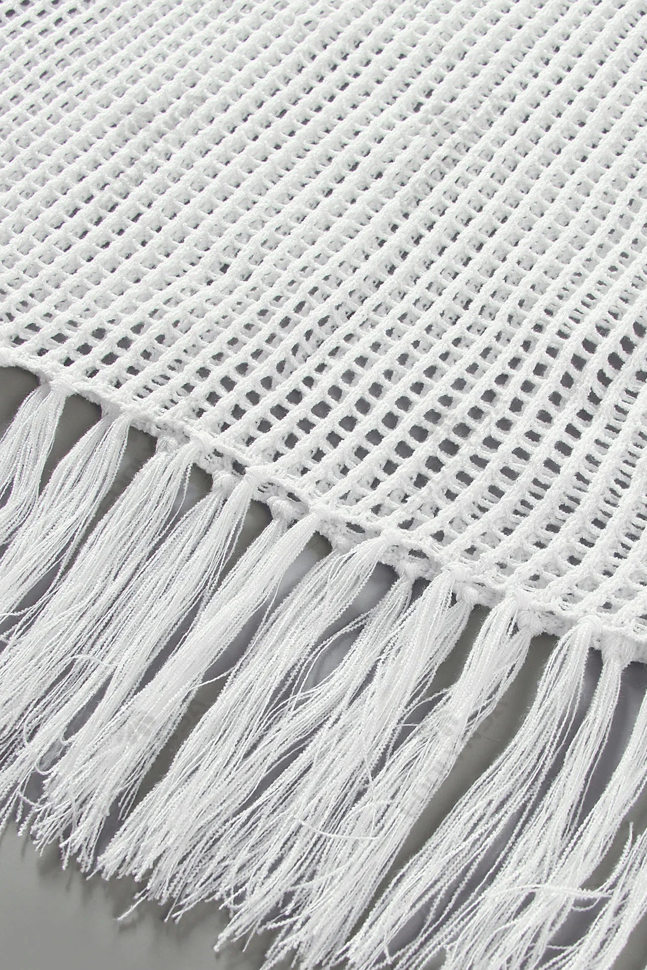 Wrap Skirt Fringed Drawstring Cover-Up