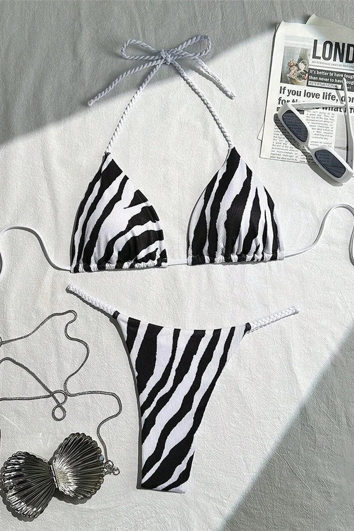 Zebra print bikini set by dcostaa swimwear
