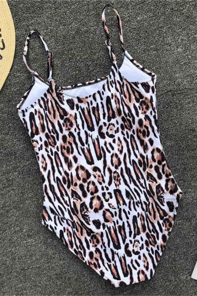 bikinis for women One Piece Leopard Print Swimsuit