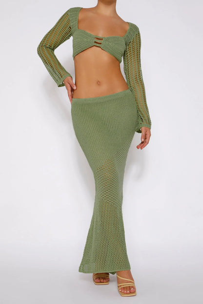  cover ups Crochet Set – Tie Top & Skirt Cover-Up 