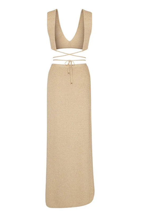 dcostaa Two-Piece Knit Cover-Up Maxi 